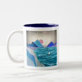 Tasse 2 Couleurs Paysage de Sailboat Cove (Gauche)