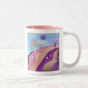 Tasse 2 Couleurs Paysage des fleurs du printemps