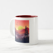 Tasse 2 Couleurs Paysage des monts Crimson (Devant gauche)