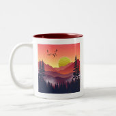 Tasse 2 Couleurs Paysage des monts Crimson (Gauche)