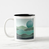 Tasse 2 Couleurs Paysage du monde Turquoise (Gauche)