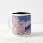 Tasse 2 Couleurs Paysage marin bleu, effet de vague, c.1893 (Devant gauche)