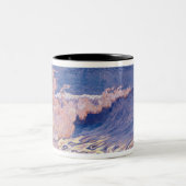 Tasse 2 Couleurs Paysage marin bleu, effet de vague, c.1893 (Centre)