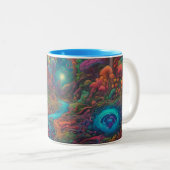 Tasse 2 Couleurs Paysage psychédélique (Devant droit)