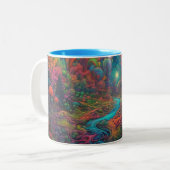 Tasse 2 Couleurs Paysage psychédélique (Devant gauche)