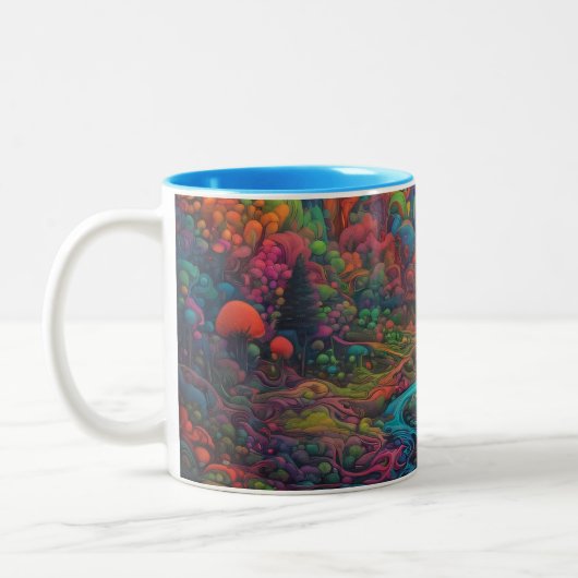 Tasse 2 Couleurs Paysage psychédélique (Gauche)