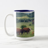 Tasse 2 Couleurs Paysage rural avec vaches (Gauche)