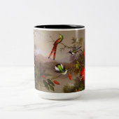 Tasse 2 Couleurs Paysage tropical avec dix colibris (Centre)