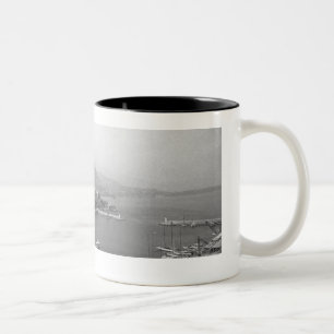 Tasse 2 Couleurs Paysage urbain à la vue élevée par B&W de port