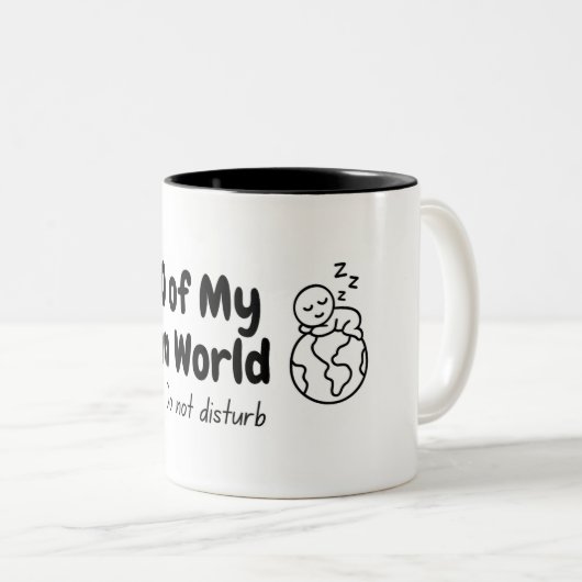 Tasse 2 Couleurs PDG Mug, sentiments introvertis. (Devant droit)