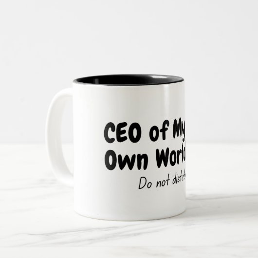 Tasse 2 Couleurs PDG Mug, sentiments introvertis. (Devant gauche)