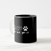 Tasse 2 Couleurs Peace Love Pet Sit (Devant gauche)