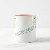 Tasse 2 Couleurs Peach Pink Roses Bridesmaid Mariage (Centre)