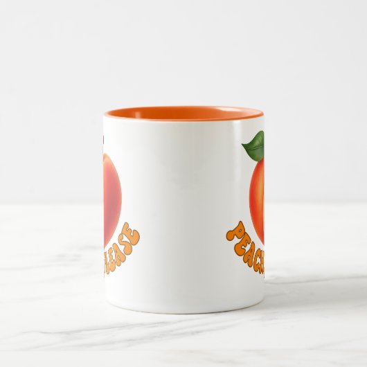 Tasse 2 Couleurs Peach Please Funny Two-toned (Centre)