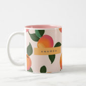 Tasse 2 Couleurs Peachs Motifs de pêche personnalisés (Gauche)
