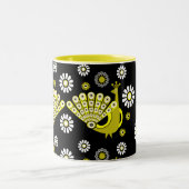 Tasse 2 Couleurs Peacock Bird Art graphique (Centre)