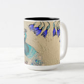 Tasse 2 Couleurs Peacock En Or (Devant droit)