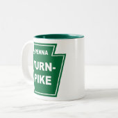 Tasse 2 Couleurs Péage de la Pennsylvanie (Devant gauche)