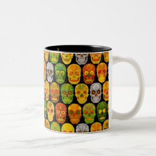 Tasse 2 Couleurs Peaux feuille Aspen Skulls sans couture motif 2018