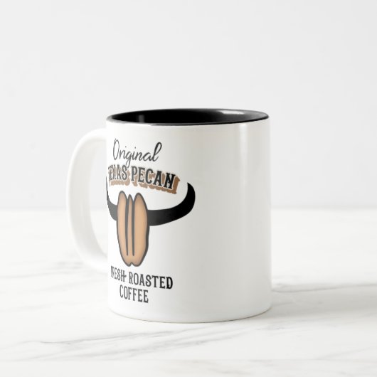Tasse 2 Couleurs Pecan texan original (Devant gauche)