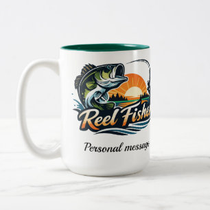 Tasse 2 Couleurs Pêche à la basse personnalisée Reel Fisher