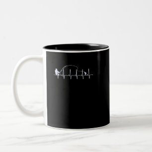 Tasse 2 Couleurs Pêche à la mouche battement de coeur Ekg truite pê