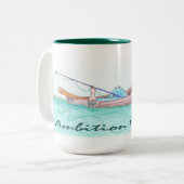 Tasse 2 Couleurs Pêche à l'ambition  (Devant gauche)