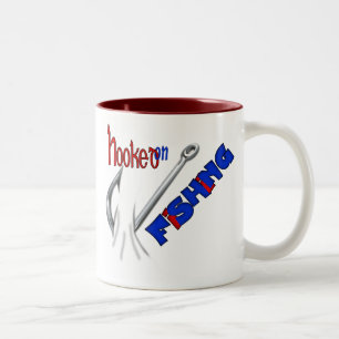 Tasse 2 Couleurs Pêche Amusante Accrochée À La Pêche
