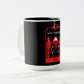 Tasse 2 Couleurs Pêche canadienne modifiable (Devant gauche)