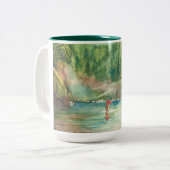 Tasse 2 Couleurs Pêche de mouche (Devant gauche)