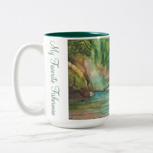 Tasse 2 Couleurs Pêche de mouche (Gauche)