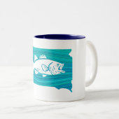 Tasse 2 Couleurs Pêche par vagues du Dakota du Sud (Devant droit)