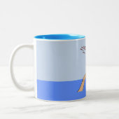 Tasse 2 Couleurs Pêcheur bleu gauche main deux tons muet (Gauche)
