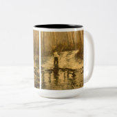 Tasse 2 Couleurs Pêcheur de mouche (Devant droit)