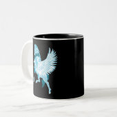 Tasse 2 Couleurs Pégase mythologie grecque Cheval ailé (Devant gauche)
