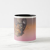 Tasse 2 Couleurs Peignant dépeindre le papillon en vol (Centre)
