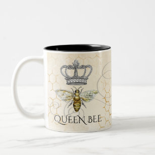 Tasse 2 Couleurs Peigne de miel de la Couronne royale de la Reine-E