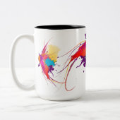 Tasse 2 Couleurs Peinture à papillon exotique Abstraite (Gauche)