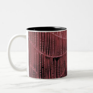 Tasse 2 Couleurs Peinture Abstraite D'Un Cobweb Magenta Rose