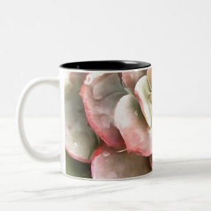 Tasse 2 Couleurs Peinture acrylique Succulente Echeveria Cactus
