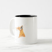 Tasse 2 Couleurs Peinture aquarelle Fox (Devant gauche)