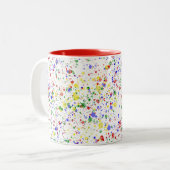 Tasse 2 Couleurs Peinture artiste KiniArt découpée (Devant gauche)