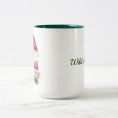 Tasse 2 Couleurs Peinture d'aquarelle botanique des champignons sau (Centre)