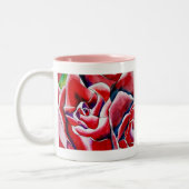 Tasse 2 Couleurs Peinture d'aquarelle rose Roses (Gauche)