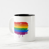 Tasse 2 Couleurs Peinture d'arc-en-ciel (Devant gauche)