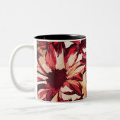 Tasse 2 Couleurs Peinture d'art rustique à fleurs rouges (Gauche)