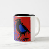 Tasse 2 Couleurs Peinture de corbeau (Devant droit)
