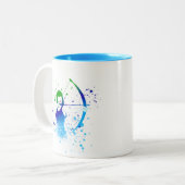 Tasse 2 Couleurs Peinture de l'archer femelle (Devant gauche)