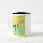 Tasse 2 Couleurs Peinture de libellules chatoyante (Devant gauche)