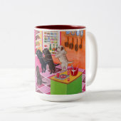 Tasse 2 Couleurs Peinture de partie de cuisine de Labrador (Devant droit)